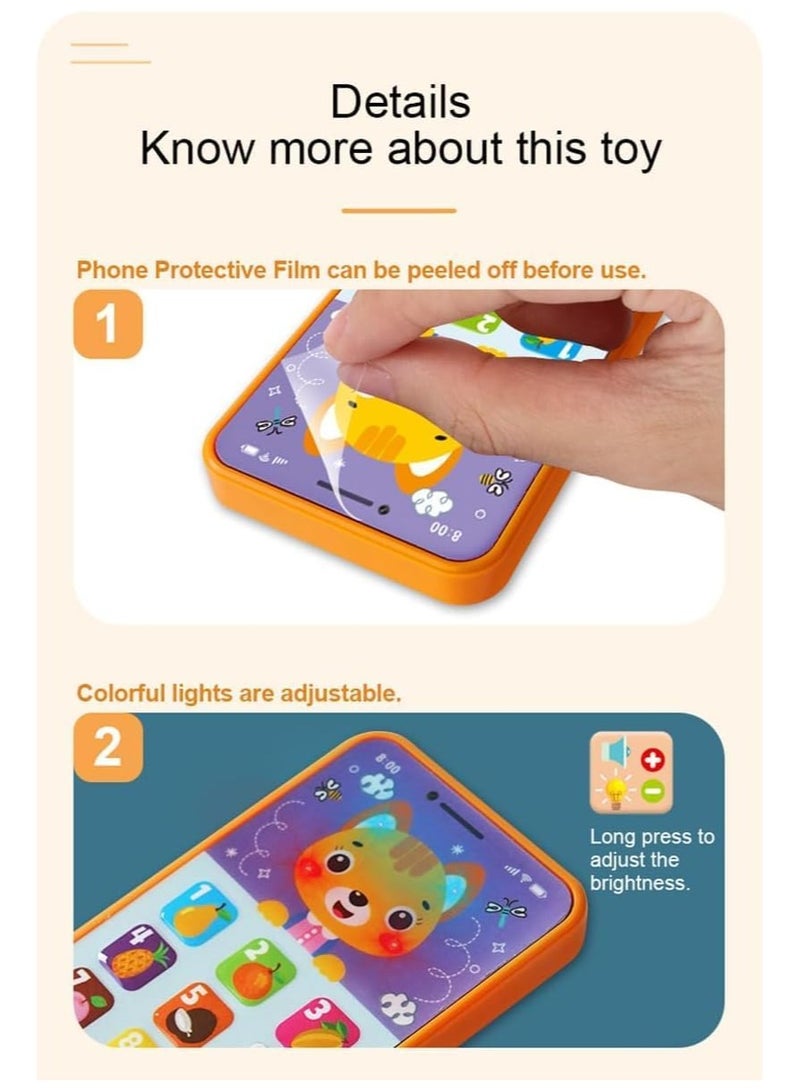 أرابايت هاتف أطفال، لعبة أطفال رائعة، هاتف تعليمي مزود بـ 18 زرًا و 6 أوضاع، وهو هدية مثالية للأطفال الصغار، الأولاد والبنات. - Image 4