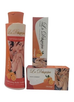 Orange La Dacaroise Orange Set: Lotion 400 ml Cream 50 gm Soap 150 gm  - Image 1