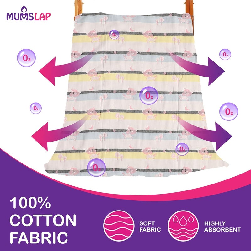 MumsLap Baby Muslin Blanket for Newborn 6 Layer Gauze Cotton Soft Swaddle Wrap BlanketQuiltBath TowelNursing CoverCrib Blankets for Boys and Girls Doggy 200 tcMulticolor - Image 5