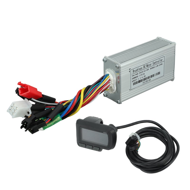 Electric Bike Motor Controller Sine Wave 24V 36V 48V 250W‑350W 17A with EN06 LCD Meter Kit Set - Image 4