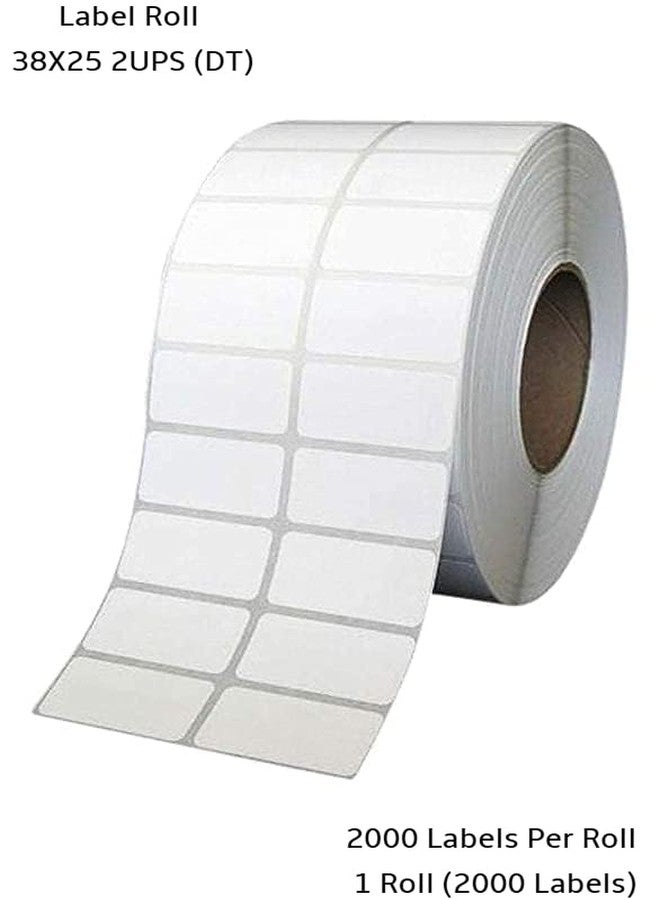Semana Direct Thermal Barcode Label 38X25 mm,1.5X1 inch,2UPS,2000 Labels per Roll; Self Adhesive Paper Label Designed for Small Thermal Printers; (Pack of 1 Roll (2000 Labels)) - Image 1