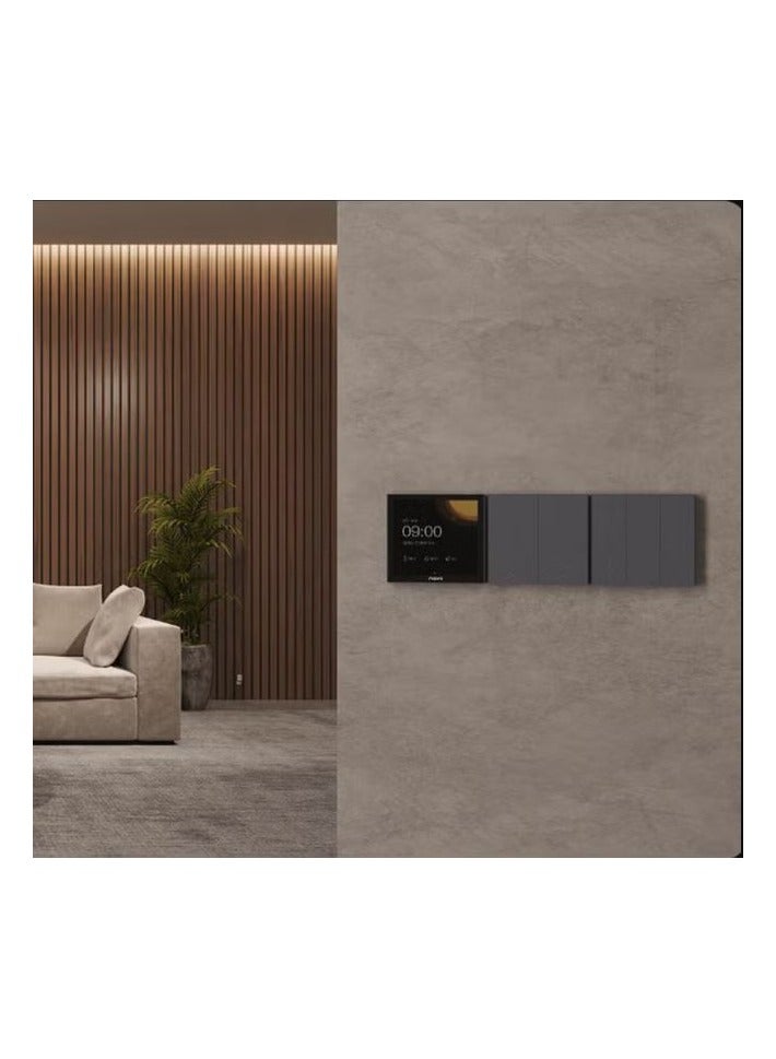 أكارا Aqara Smart Wall Switch H1 Without Neutral (Double Rocker, Black) – Zigbee 3.0, Works with Apple HomeKit, Alexa & Google, Model QBKG28LM - Image 3
