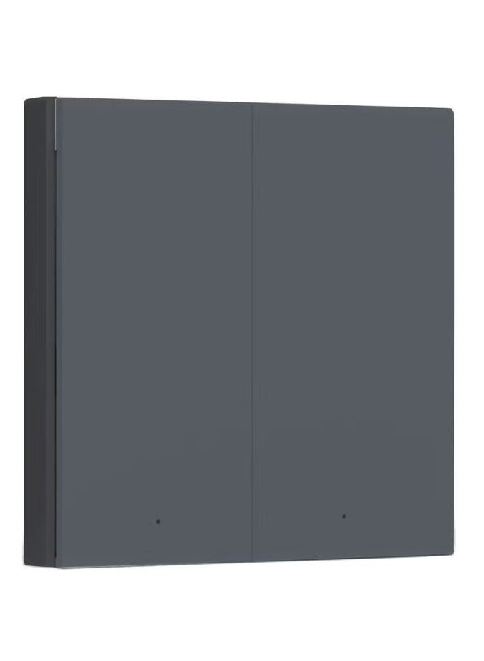 أكارا Aqara Smart Wall Switch H1 Without Neutral (Double Rocker, Black) – Zigbee 3.0, Works with Apple HomeKit, Alexa & Google, Model QBKG28LM - Image 2
