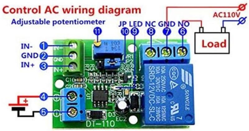 Taidacent LM393 Voltage Comparator Relay Module 1 Channel / 1CH 5V/12V/24V Volt Comparison Board Stable Perfect (12V) - Image 5