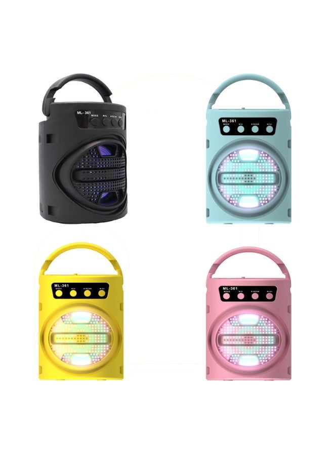 سماعة بلوتوث محمولة 3 إنش، مضخم صوت صغير، للاستخدام الخارجي، ميكروفون محمول، كيوغ الكاريوكي، رقص مربع، ستيريو - Image 2