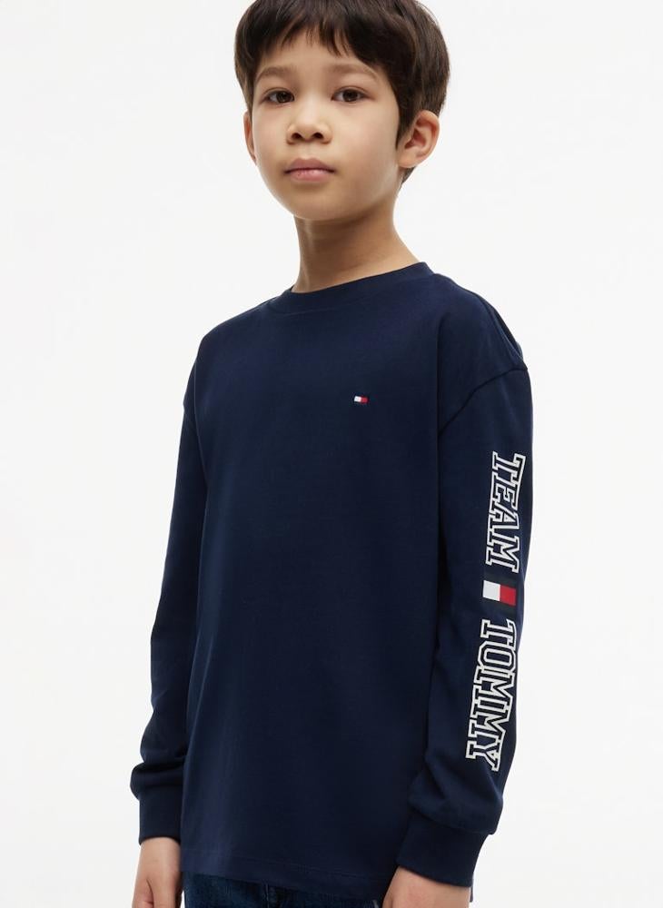 TOMMY HILFIGER Logo Long Sleeve T-Shirt - Image 3