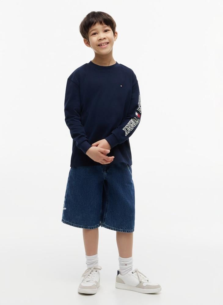 TOMMY HILFIGER Logo Long Sleeve T-Shirt - Image 4