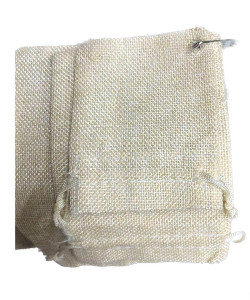 ProKart Natural Jute Non Printed Potli (Size : 17x20) with Drawstring Gift Bags Jute Linen Pouches Burlap Gift Bags For Festivals, Functions, Baby Showers, Parties Multi Purpose Use Pack of 100 - Image 1