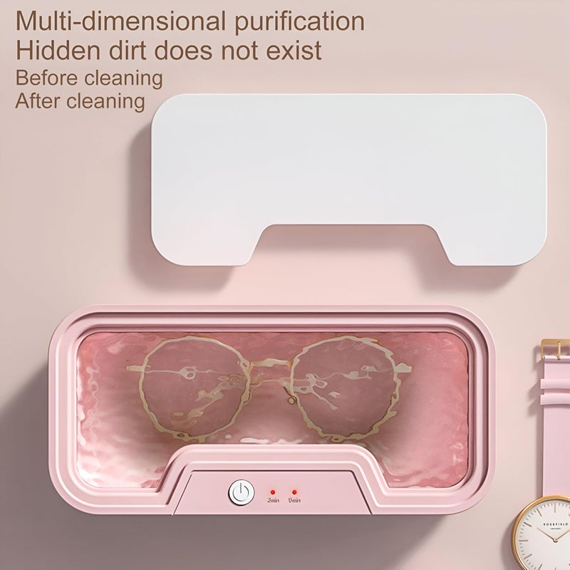 Auxiliary Cleaning Device - Ultrasonic Portable Cleaner with Selectable Settings for Glasses, Jewelry, and Razors, Compact Design Ideal for Travel - Image 4