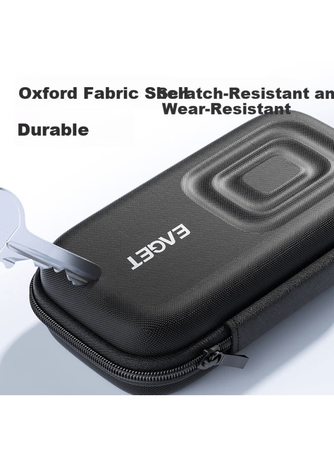 Eaget M.2 Ssd Enclosure Storage Bag Multifunctional Digital Accessories Case Shockproof Drop-resistant Fleece Lined Data Cable Power Bank Oxford Cloth Material Bag - Image 5