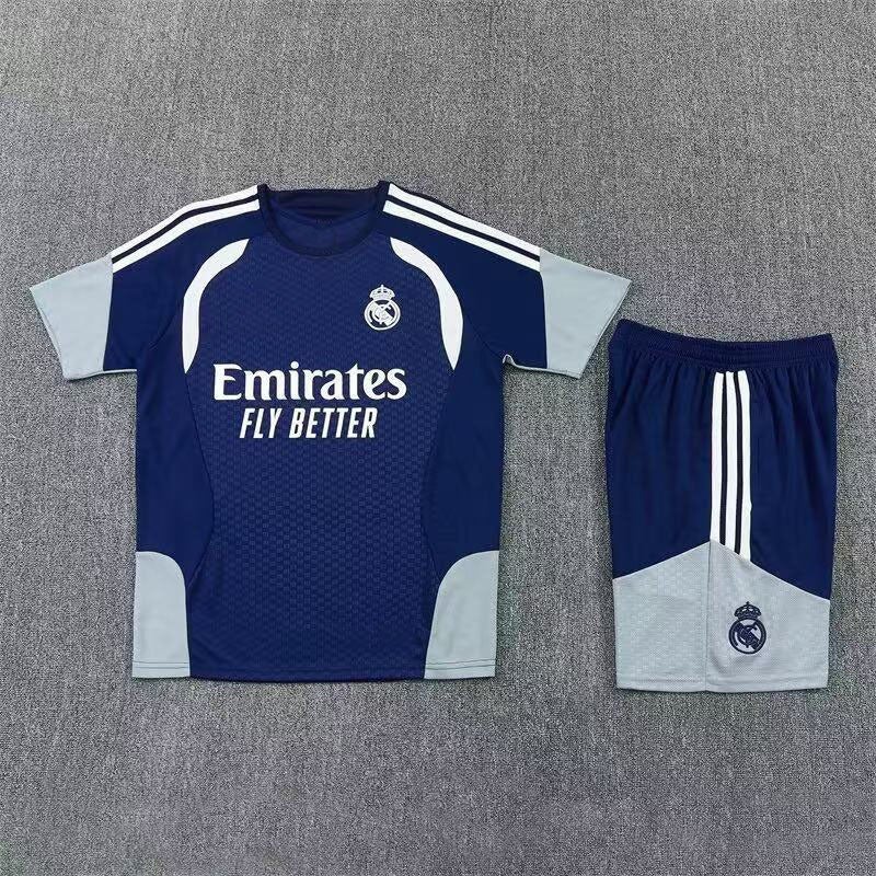 Real Madrid C.F. Men's Real Madrid C.F. Football Training Jersey Set, Short Sleeve Soccer T-shirt with Shorts - Image 1