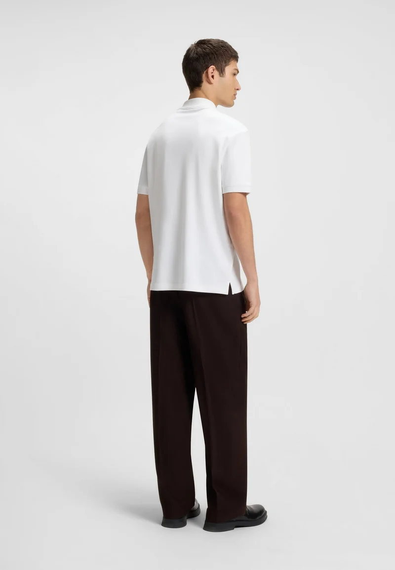 HUGO Cotton-piqué polo shirt with contrast logo