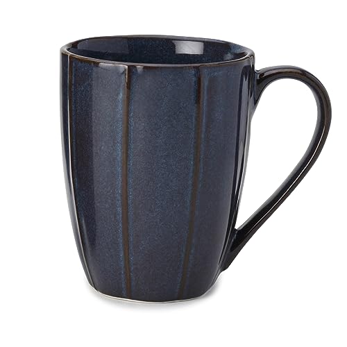 Bodhi House Fine Porcelain Tea and Coffee Large Mug - Set of 1, 300Ml Glossy Finish | Scratch Resistant and Dishwasher Safe | Ideal for Latte Hot Chocolate Cocoa and Milk - Denim Blue - Image 1