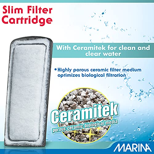 Marina Slim Filter Carbon Plus Ceramic Cartridge, (3 Pack) , 3 Cartridges each, White - Image 4