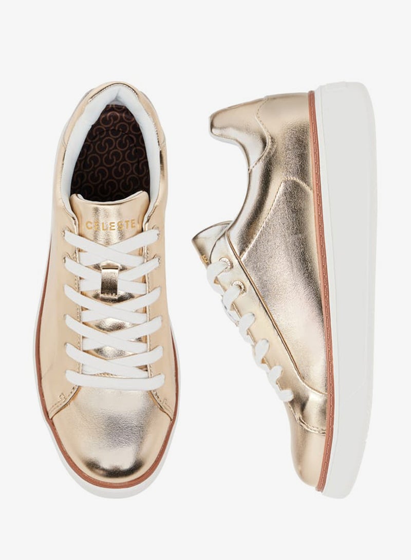 سيليست سنيكرز نسائي معدني برباط - Image 3