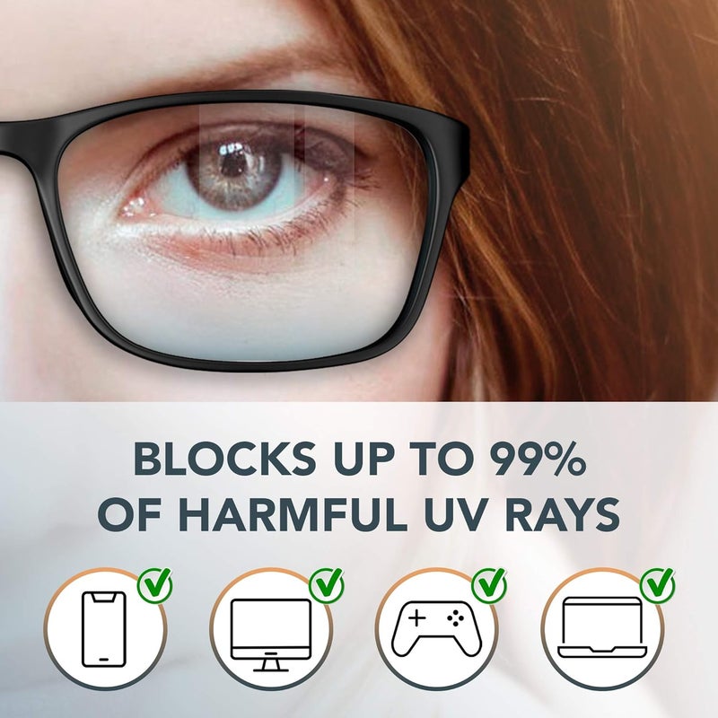 Benicci Stylish Blue Light Blocking Glasses for Women & Men – Helps Ease Digital Eye Strain & Headache from Computers, Phones w/Case - Image 2