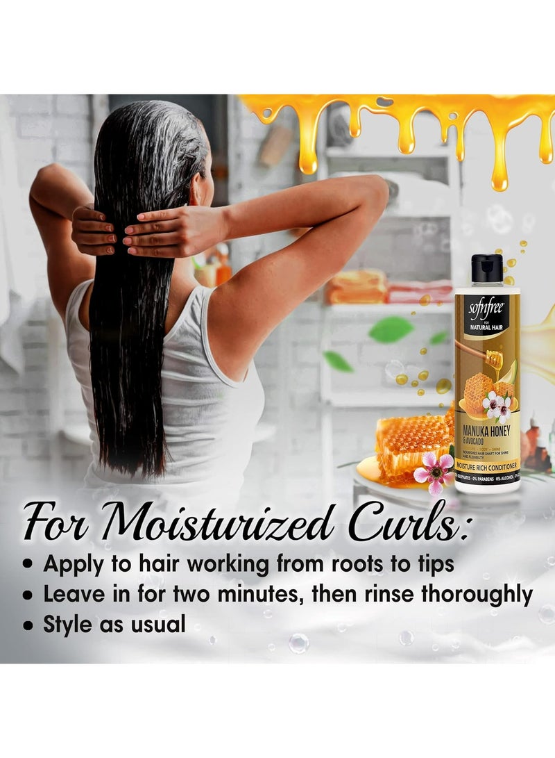 سوفن فري شامبو مانوكا بالعسل والأفوكادو 350مل - Image 4