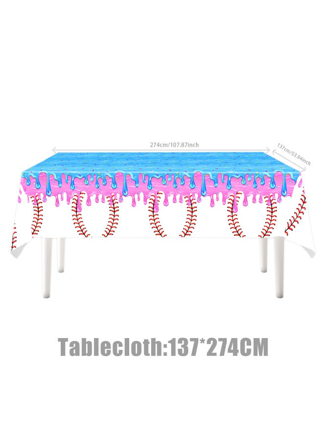 S New 67 Ice Cream Baseball-themed Birthday Party Supplies Paper Plates Paper Cups Paper Towels Banners Tablecloths