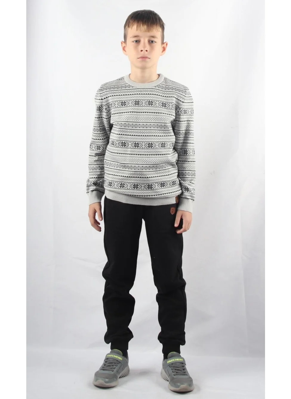 الكسندر جاردي Crew Neck Kids Knitted Sweater C23-7103