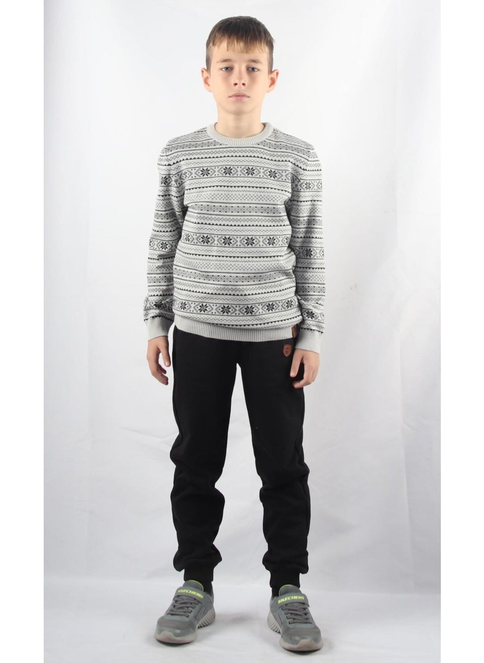 Alexander Gardi Crew Neck Kids Knitted Sweater C23-7103  - Image 2