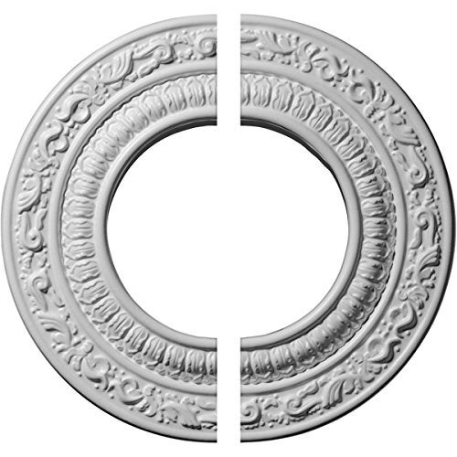 Ekena Millwork CM08AD2 8 1/8"OD x 4 1/8"ID x 1/2"P Andrea Ceiling Medallion, Fits Canopies up to 4-1/8", 2 Piece - Image 1