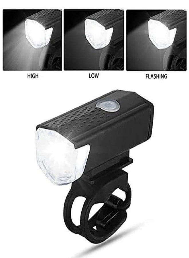 FCCRACING Aluminum USB Rechargeable LED Bike/Bicycle Light Set, High Bright Front and Back Light, 3 Light Modes, Portable, Waterproof Headlamp (Black) - Image 5