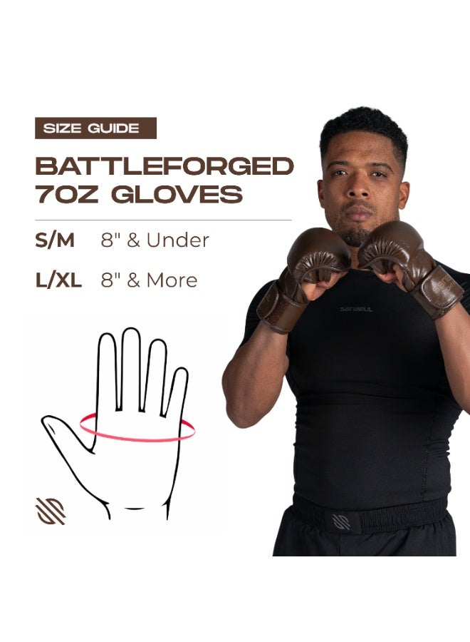 Sanabul  Battle Forged 7 OZ MMA Gloves Browon - Image 4