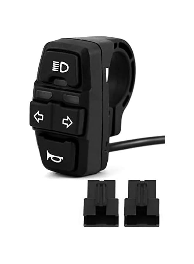 Arabest ® 3 in 1 Motorcycle Handlebar Control Switch - Headlight, Turn Signal, Horn Mount on 22mm 7/8 Inch Handlebar for Motorbike, Electric Bike, E-Scooter - Image 1