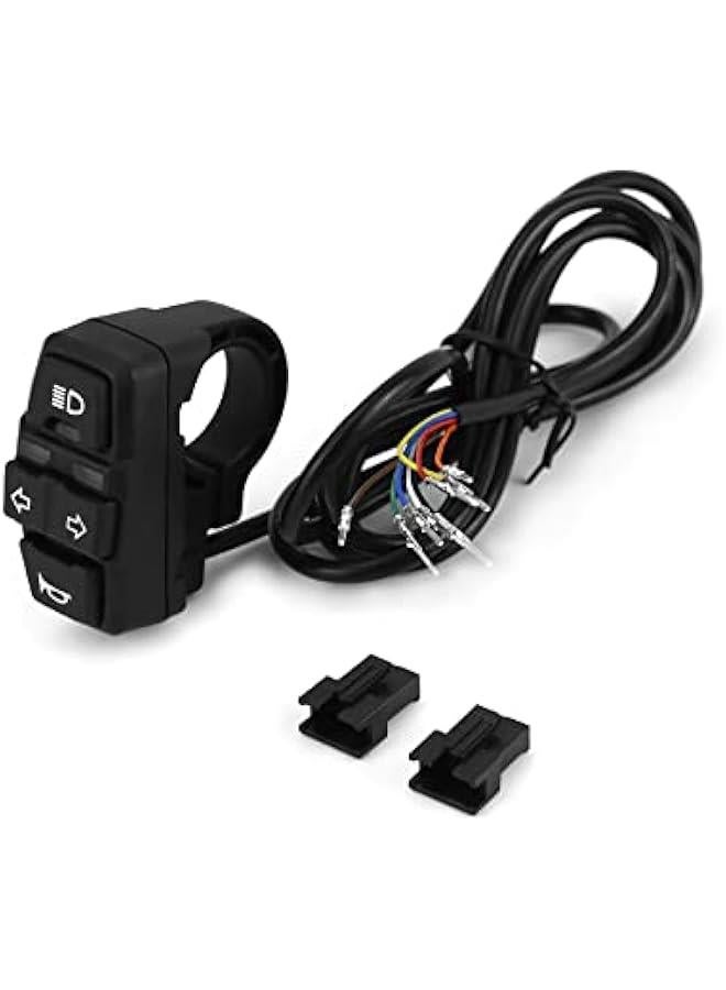 Arabest ® 3 in 1 Motorcycle Handlebar Control Switch - Headlight, Turn Signal, Horn Mount on 22mm 7/8 Inch Handlebar for Motorbike, Electric Bike, E-Scooter - Image 3