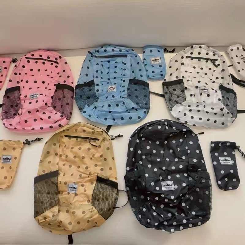 Heisn25 Nylon Lightweight Polka Dot Backpack - Image 2