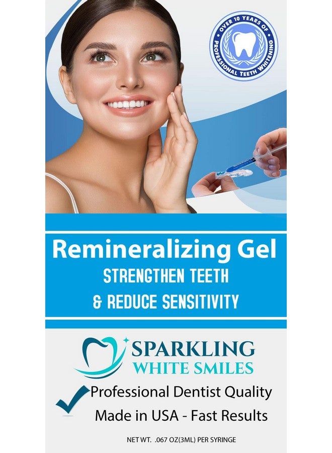 Sparkling White Smiles 4 Syringes Remineralization Gel with 4 Custom Teeth Trays - Strengthens Teeth Enamel - Reduces Teeth Sensitivity - Remineralizes and Desensitizes Teeth - Great for After Teeth Whitening - Image 3