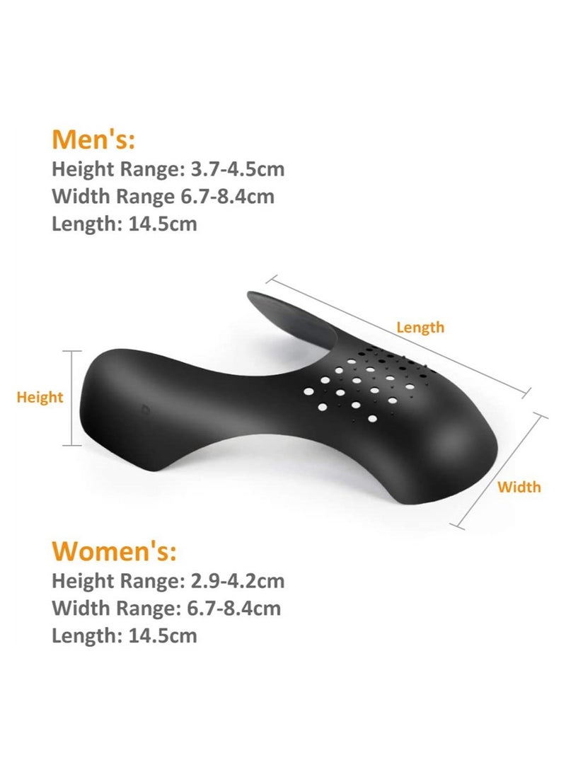 Shoe Crease Protectors 2 Pairs Wrinkle Free Soft and Breathable for Sneakers Men 7-12 Women 5-8 Black White - Image 4