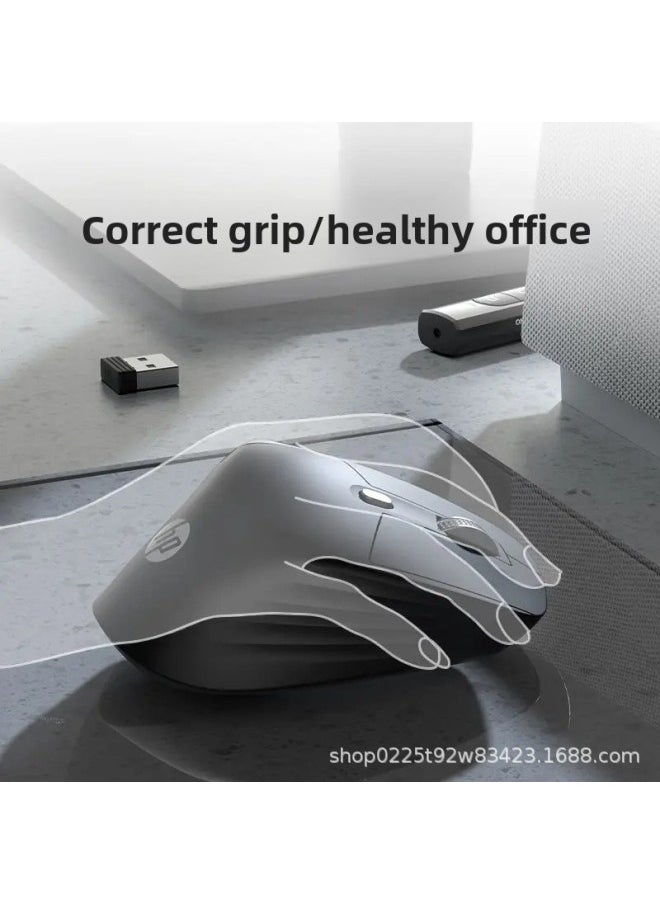 Generic - HP Professor 1 Wireless Bluetooth Mouse Ergonomic Design Office Dedicated Light Tone Personality Mouse-Colour: Milk Tea Color-Interface:Bluetooth - Image 1