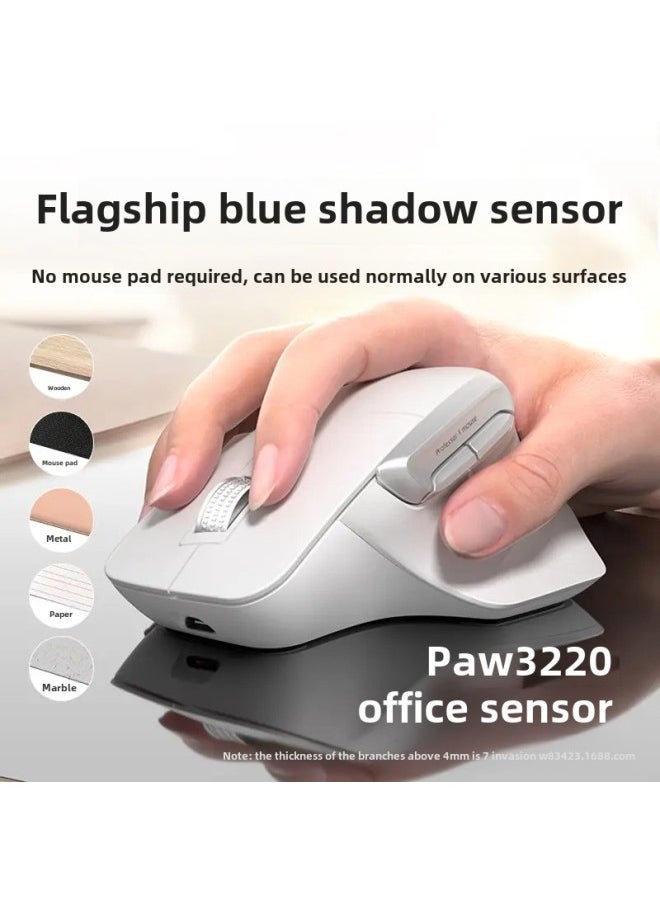 Generic - HP Professor 1 Wireless Bluetooth Mouse Ergonomic Design Office Dedicated Light Tone Personality Mouse-Colour: Milk Tea Color-Interface:Bluetooth - Image 1