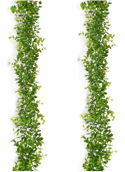 Artificial Vines, 2 Pcs Faux Silk Eucalyptus Leaves