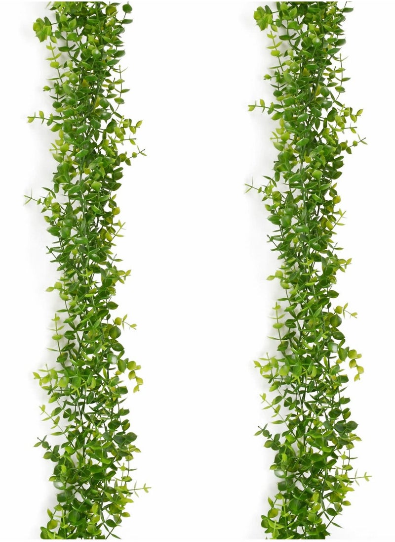 Excefore تسلق صناعي، 2 قطعة أوراق يوكاليبتوس حرير مزيف  - Image 1