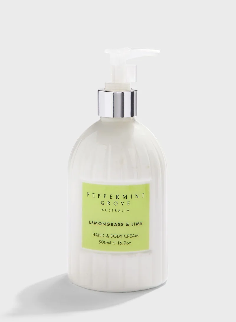 Peppermint Grove Lemongrass & Lime Hand Cream Pump 500ml