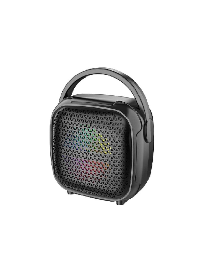 ZQS3143 Mini 3 Inch Blue High Quality Portable Stereo Boombox Speaker for Outdoor Parties Includes Battery Microphone and RGB - Image 3