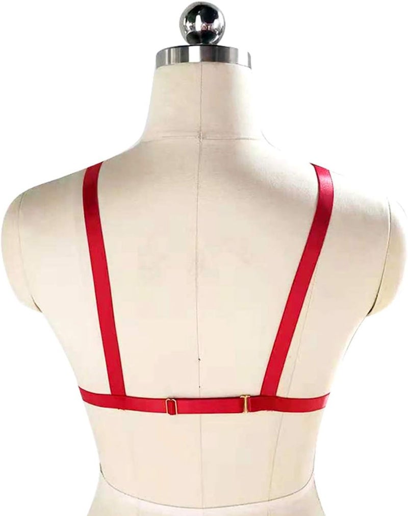 LIVE4COOL Women Harness Elastic Cupless Cage Bra Sexy Lingerie for Women Adjustable Hollow Out Crop Top Exotic Strap Bra - Image 3