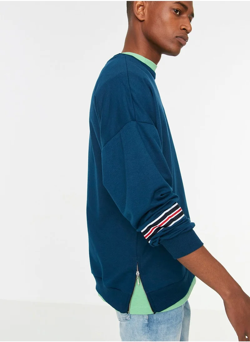 trendyol Side Zip Detail Sweatshirt
