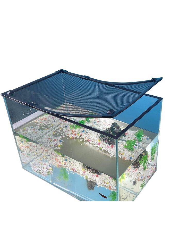 DIY Magnetic Fish Tank lid Cover Protective net 50 * 100CM Keep Fish from Jumping Out Avoid Fish, Reptiles, Turtles, etc., from Escaping - Image 1