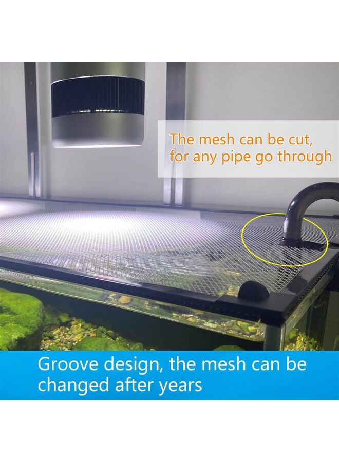 DIY Magnetic Fish Tank lid Cover Protective net 50 * 100CM Keep Fish from Jumping Out Avoid Fish, Reptiles, Turtles, etc., from Escaping - Image 4