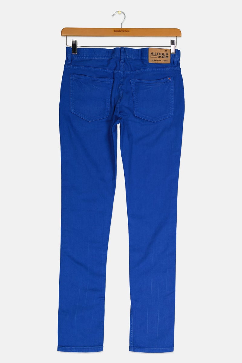 Hilfiger Denim Kids Girl Solid Non Stretchable Denim Jeans, Blue  - Image 2