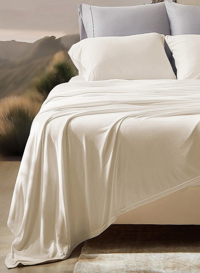 SLEEP ZONE طقم ملاءات سرير مفردة من SLEEP ZONE، مصنوع من نسيج جيرسي، 3 قطع، ملاءات ناعمة وباردة، مقاومة للبهتان، سهلة العناية، بجيب عميق 16 بوصة، بيج - Image 1