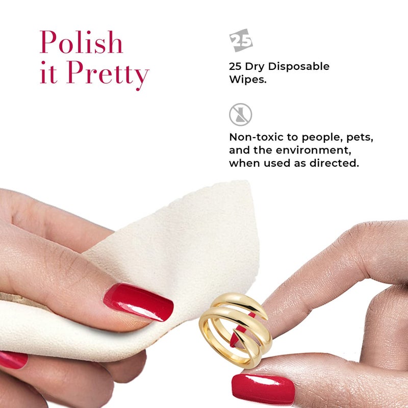 CONNOISSEURS Diamond Dazzle Stik & Gold & Silver Jewelry Cleaner Wipes Bundle (Set of 2) - Image 4