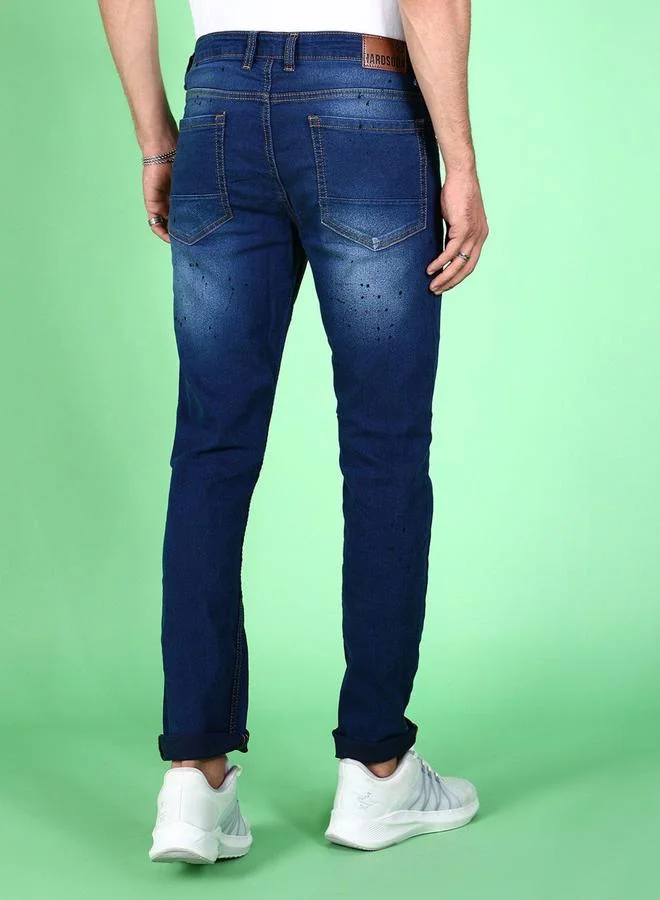 Take Two Men Blue Slim Fit Faded Jeans By HardSoda