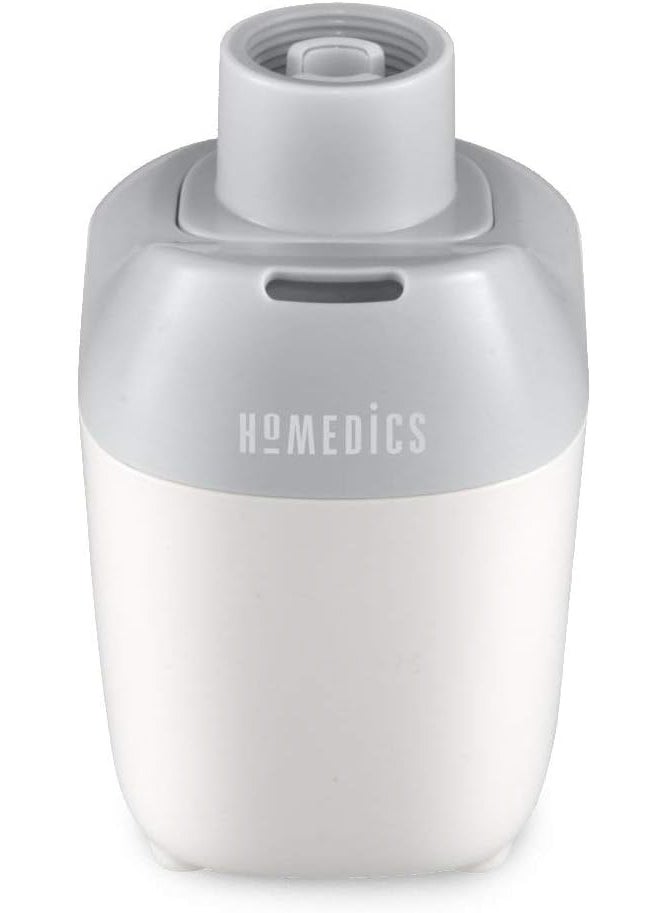 HoMedics Homedics Ultrasonic Portable Humidifier  Small Air Humidifiers for Bedroom Plants Office Travel  Cool Mist Humidifiers Uses Standard Water Bottle White  - Image 1
