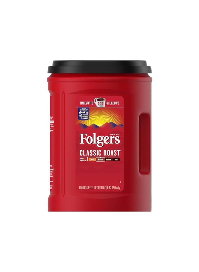 Folgers Coffee, Classic(Medium) Roast, 51 Ounce, Red - Image 1