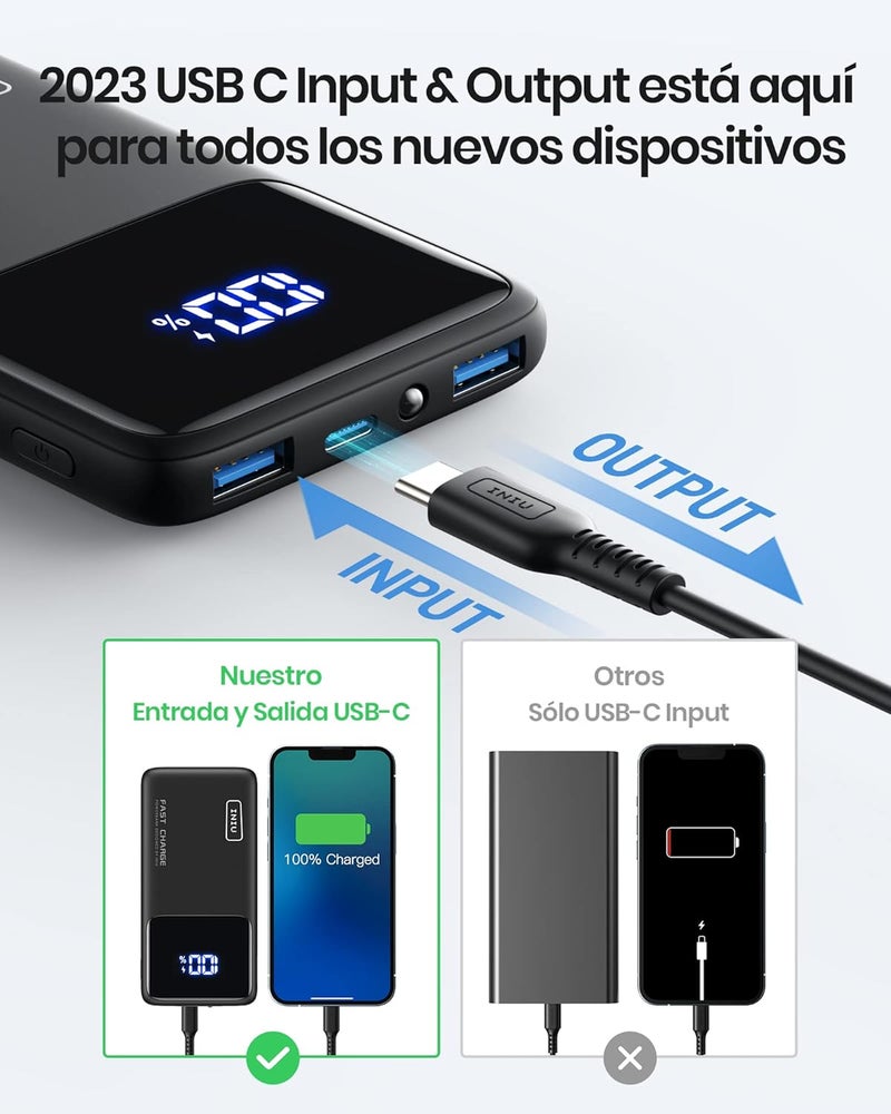 INIU Power Bank, 10000mAh Slimmest Fast Charging Portable Charger, 22.5W Battery Pack PD3.0 QC4.0, Powerbank USB C Input & Output Mobile Phone Charger for iPhone 17 16 15 14 Pro Max iPad Samsung etc - Image 4