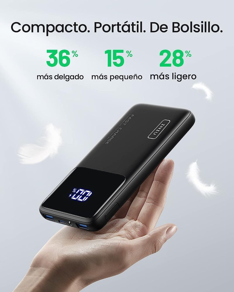 INIU Power Bank, 10000mAh Slimmest Fast Charging Portable Charger, 22.5W Battery Pack PD3.0 QC4.0, Powerbank USB C Input & Output Mobile Phone Charger for iPhone 17 16 15 14 Pro Max iPad Samsung etc - Image 3